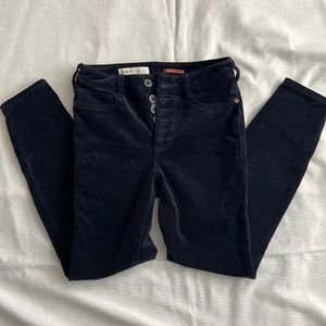 Anthropologie Corduroy Skinny Pant - Navy